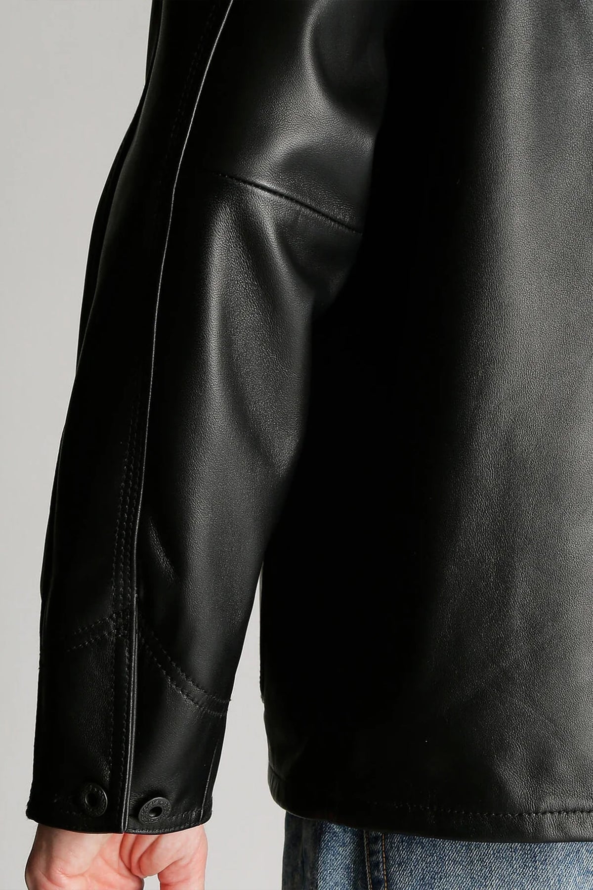 LAMB LEATHER COVERALL JACKET