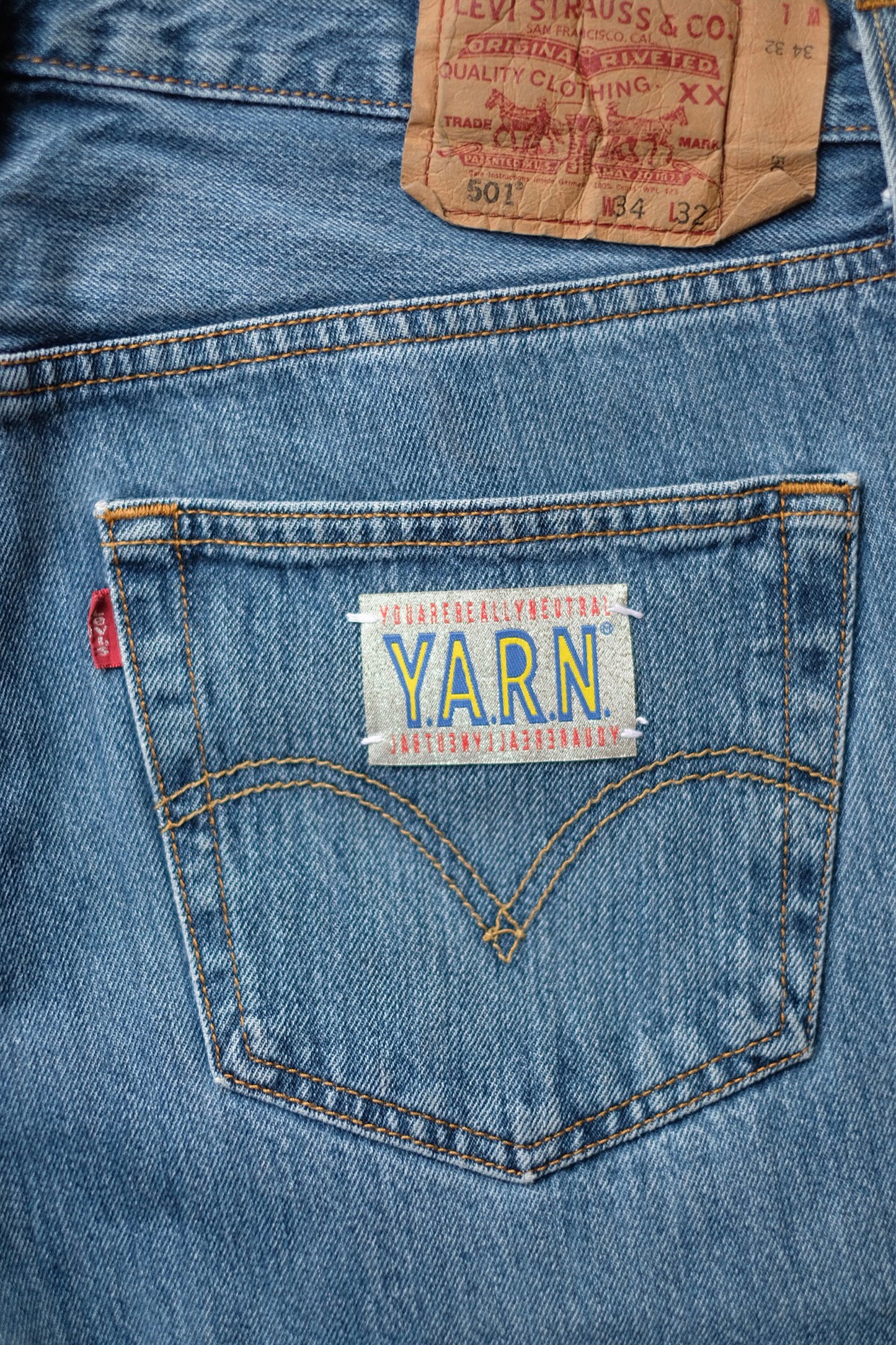3D cross knit Denim
