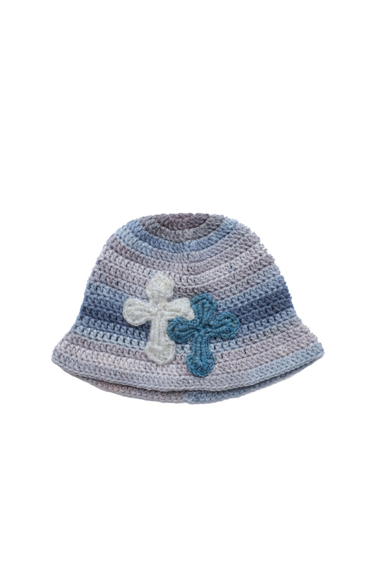 3D cross knit hat