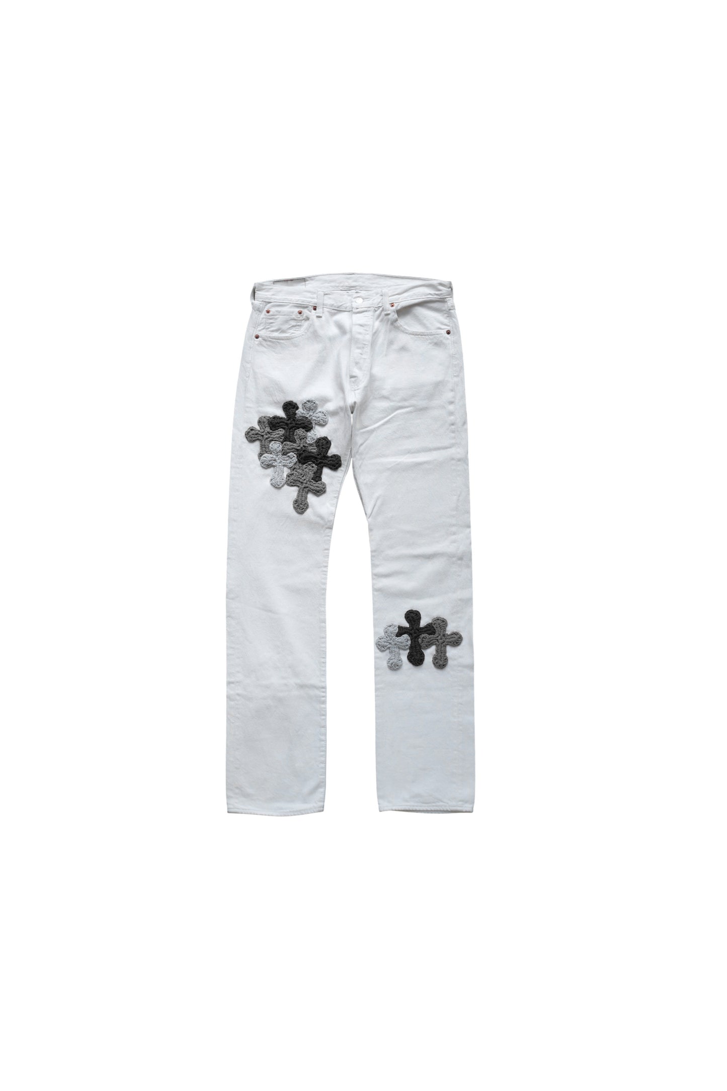 3D cross knit Denim