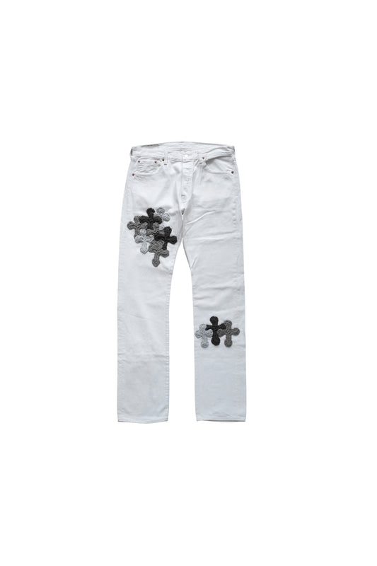 3D cross knit Denim