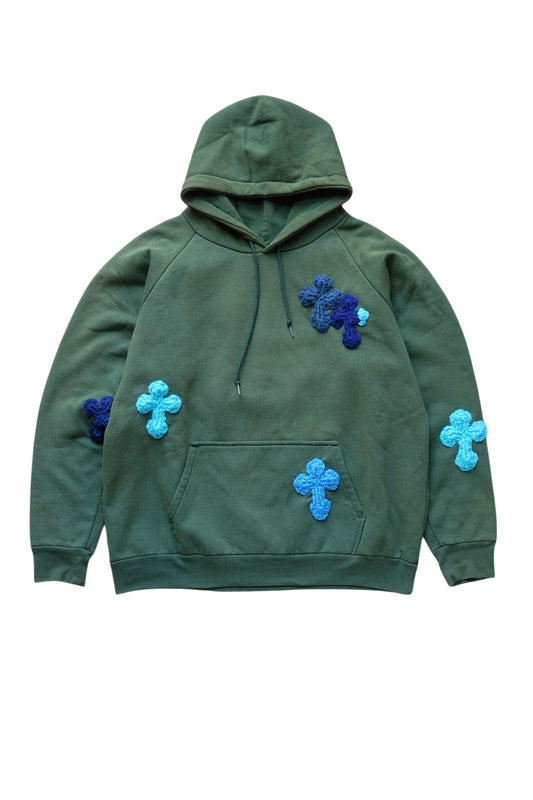 3D cross knit Hoodie