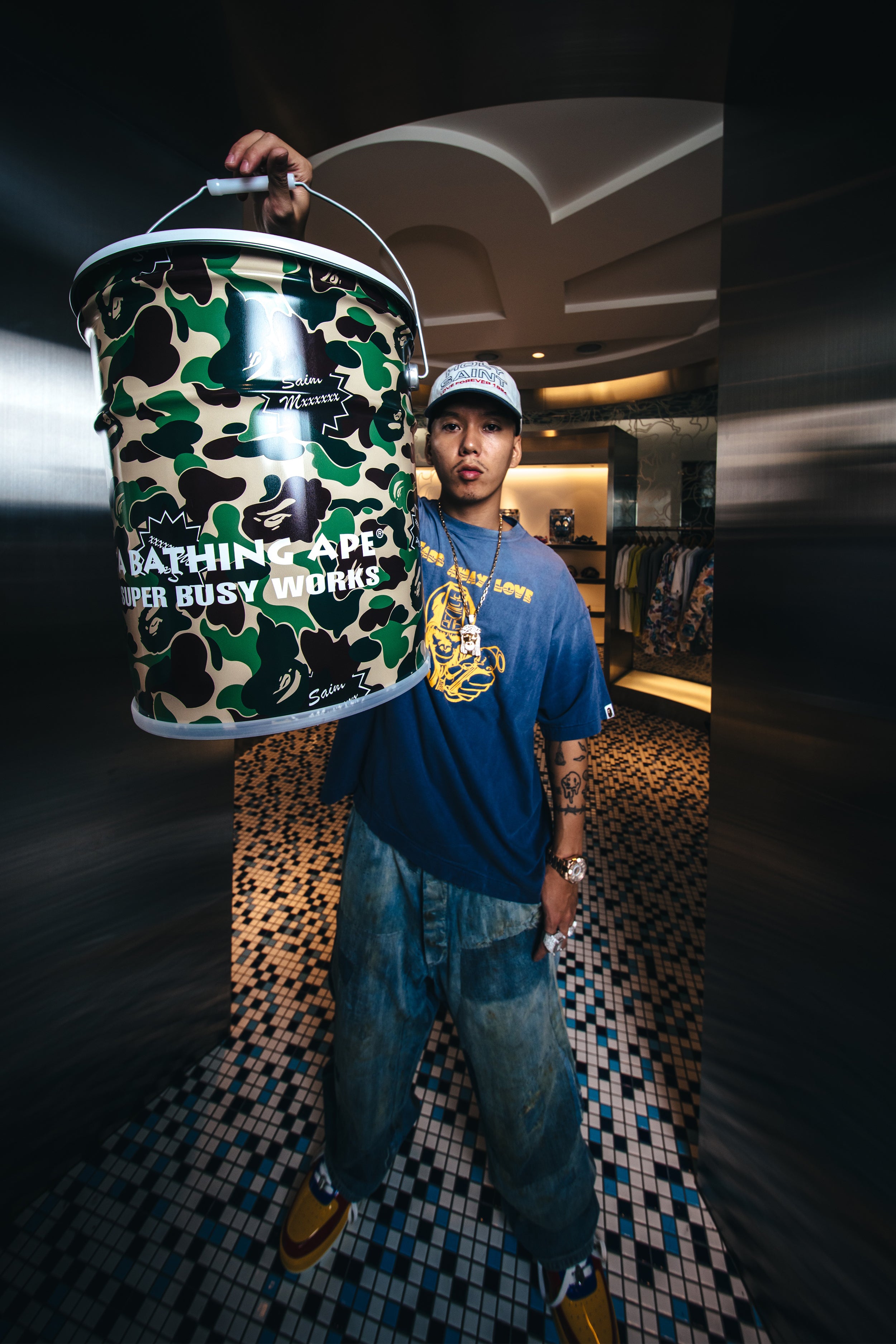 Saint Mxxxxxx (セントマイケル)/BAPE_CAN STOOL//CAMO│正規通販elephants