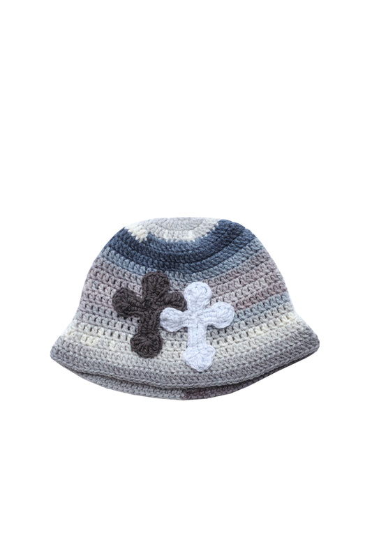 3D cross knit hat