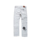 3D cross knit Denim