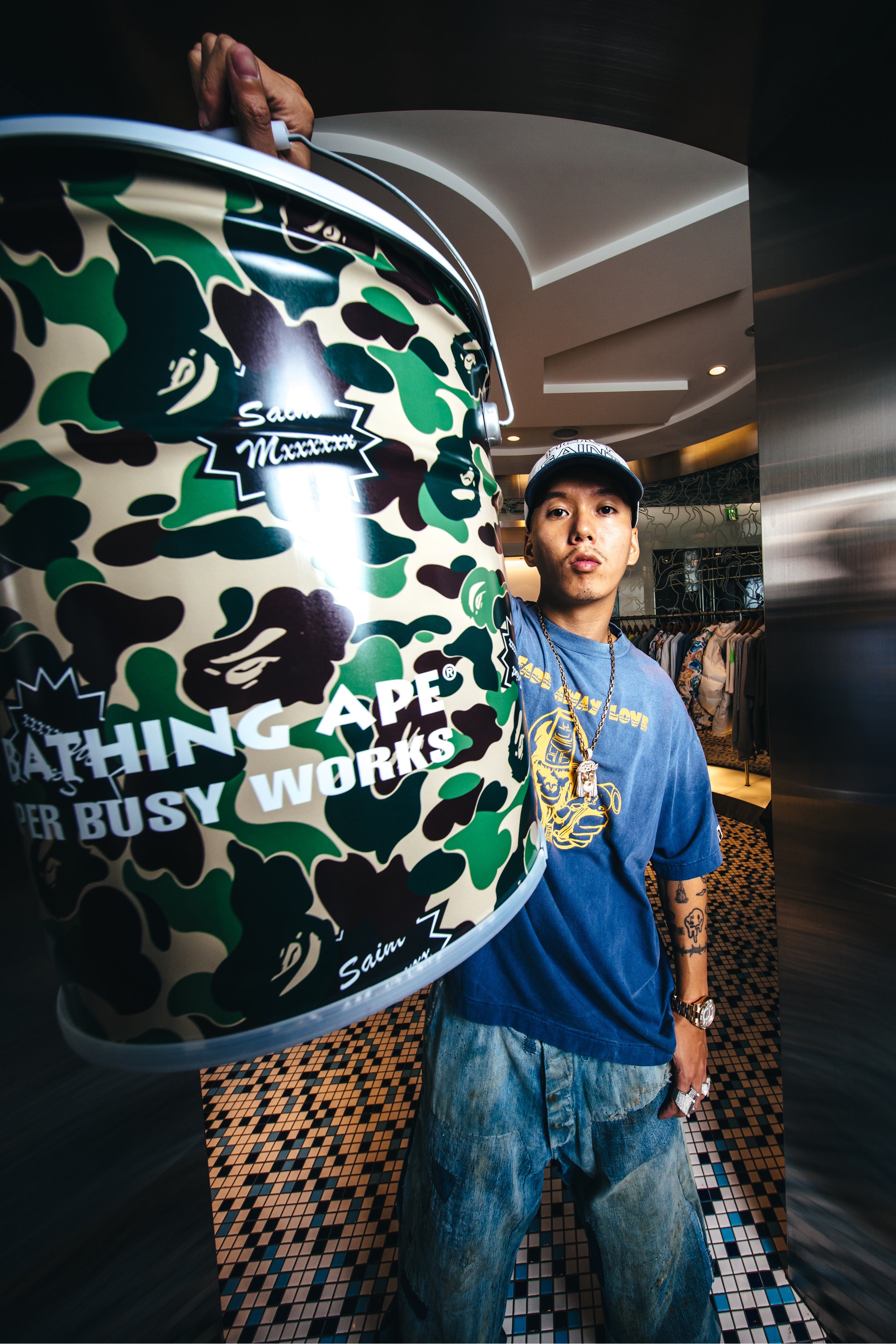 Saint Mxxxxxx (セントマイケル)/BAPE_CAN STOOL//CAMO│正規通販elephants