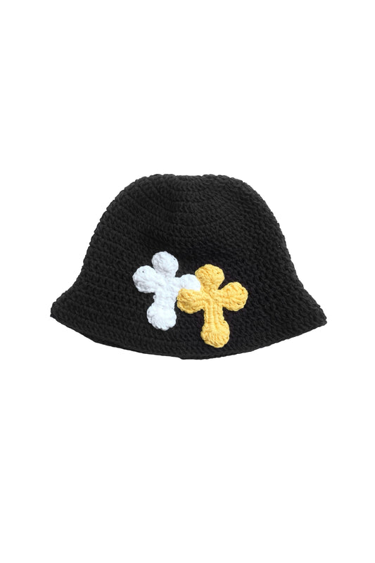 3D cross knit hat