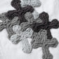 3D cross knit Denim