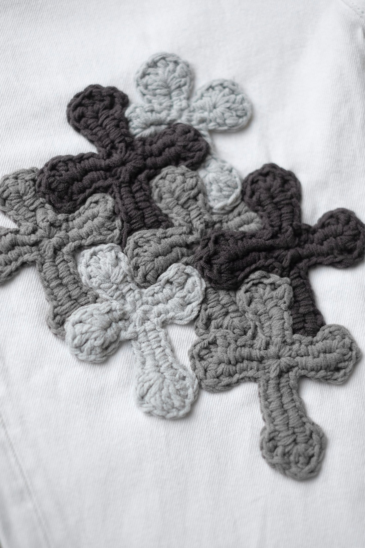 3D cross knit Denim