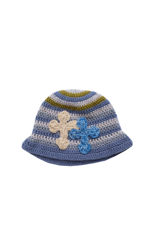 3D cross knit hat