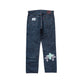 3D cross knit Denim