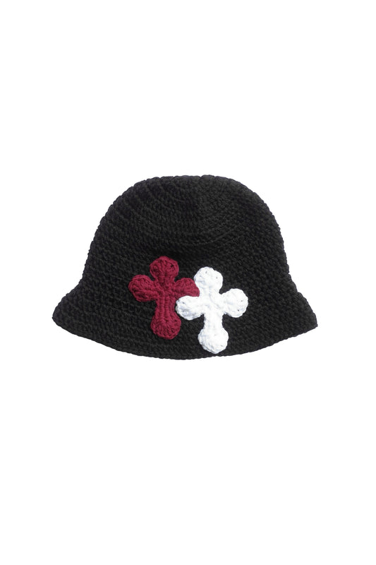 3D cross knit hat