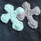 3D cross knit Denim