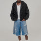 BAGGY STUDS DENIM  SHORTS