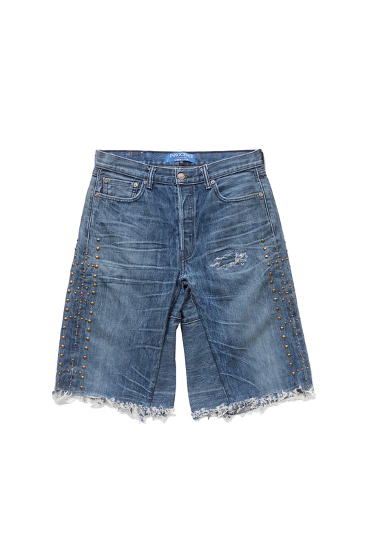 BAGGY STUDS DENIM  SHORTS