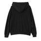 LEATHER ELBOW PATCH ZIP HOODED SWEAT