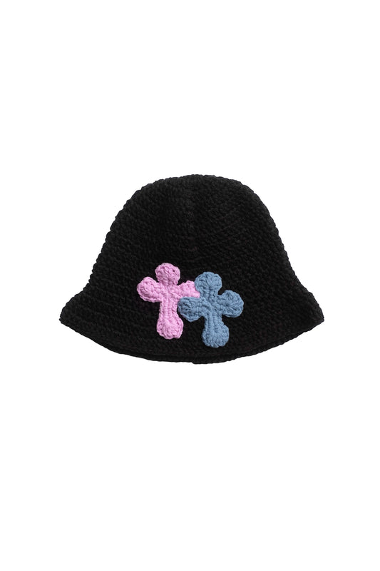 3D cross knit hat