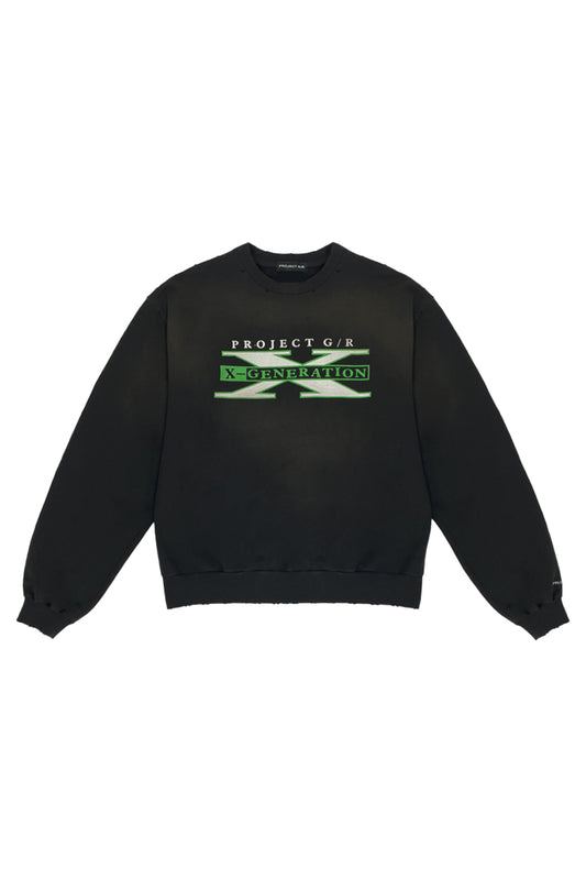 X-generation washed sweatshirt