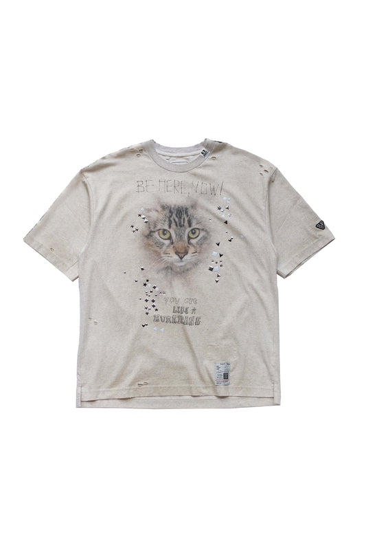 EMBELLISHED DISTRESSED TEE