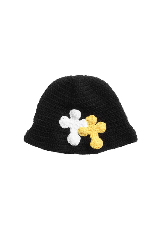 3D cross knit hat