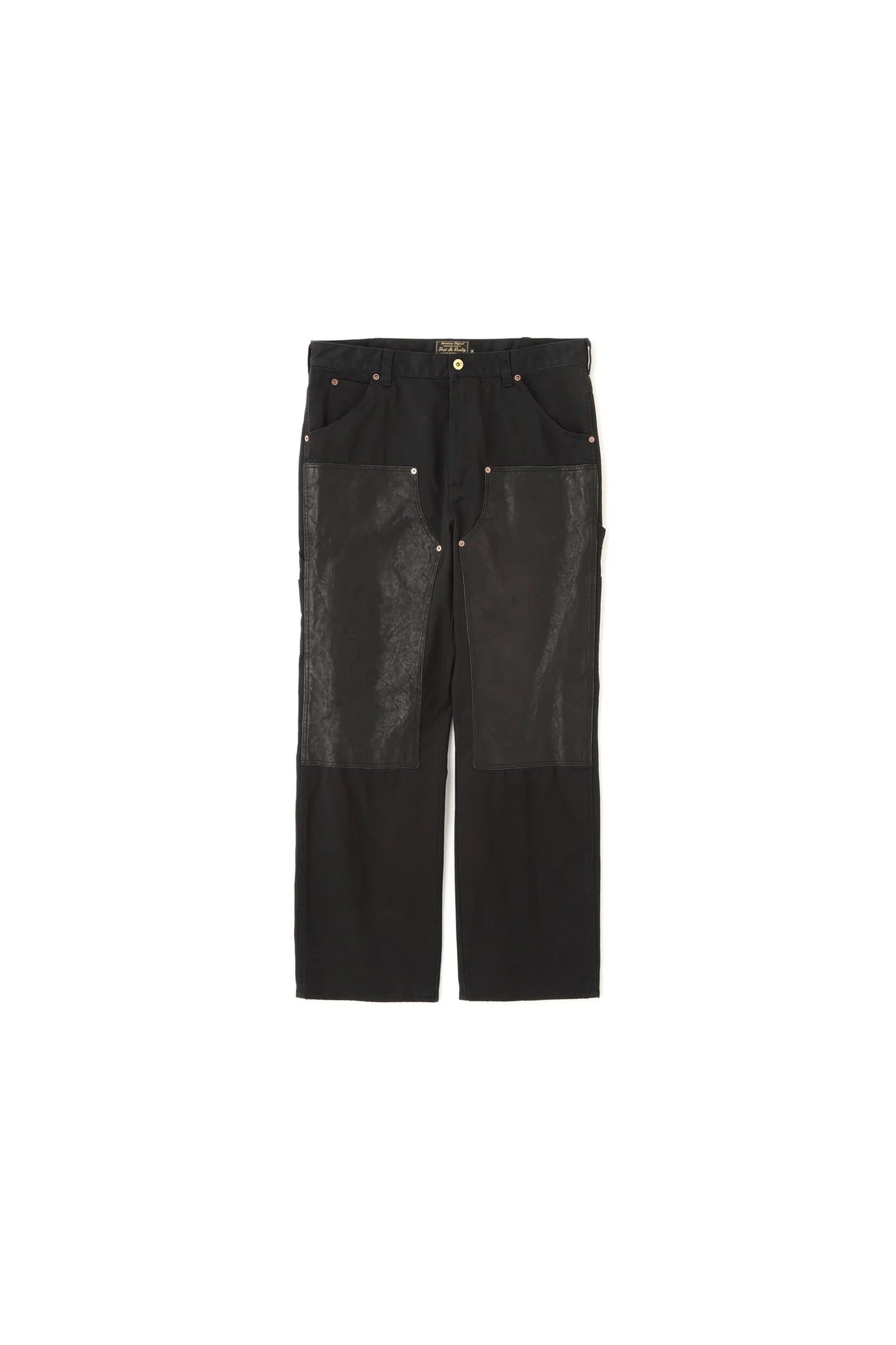 LEATHER COMB. DOUBLE KNEE PANTS