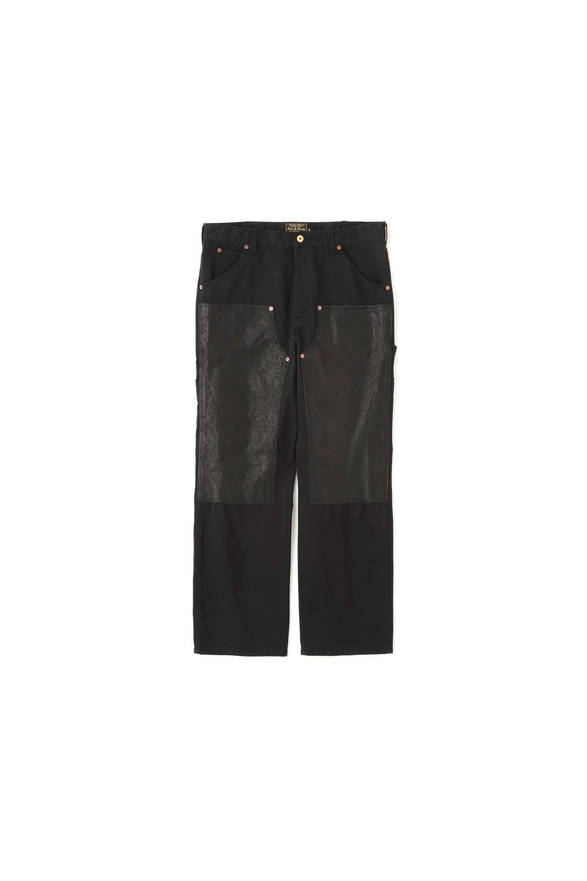 LEATHER COMB. DOUBLE KNEE PANTS