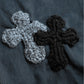 3D cross knit Denim