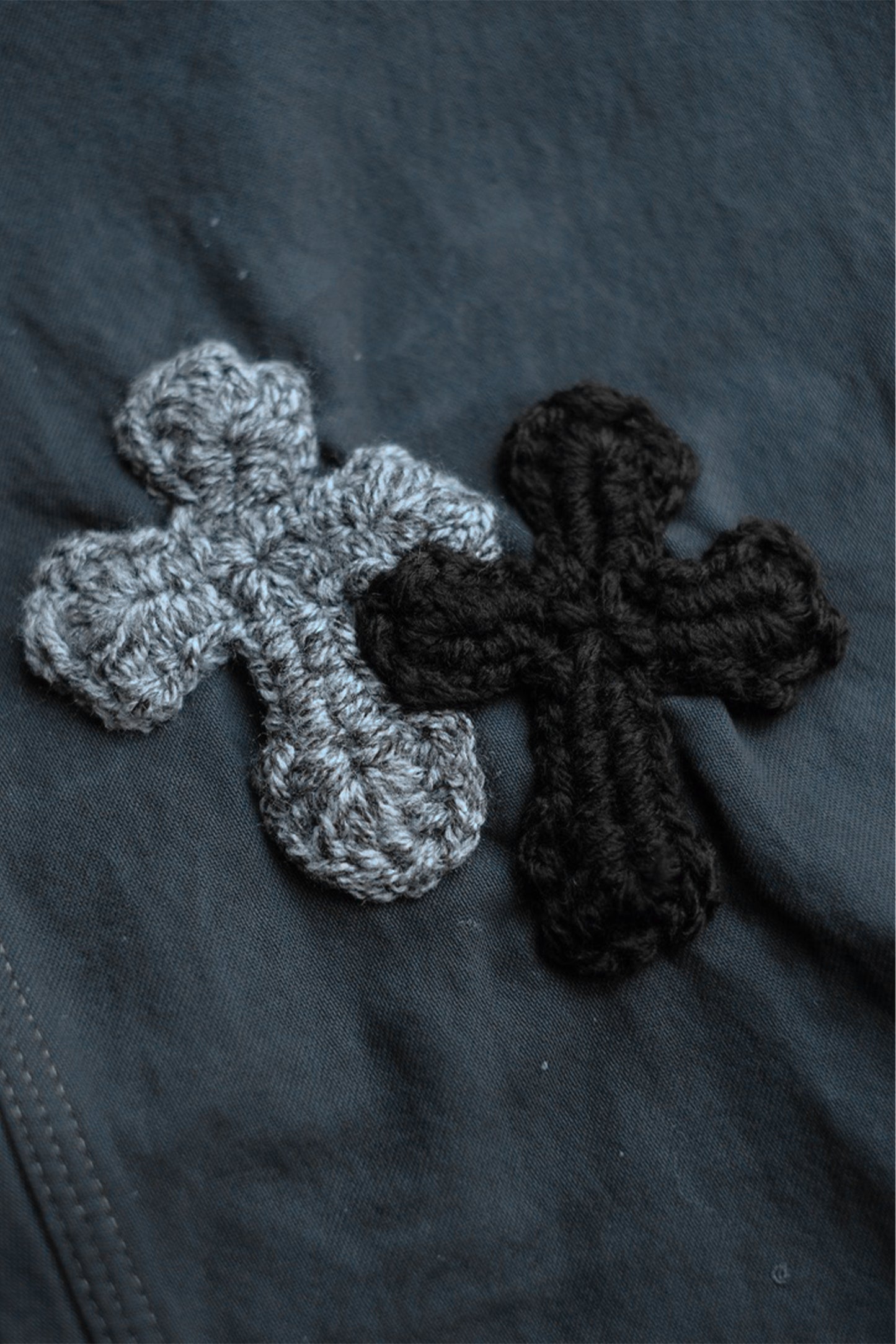 3D cross knit Denim