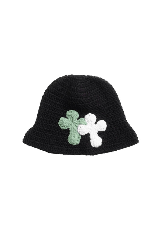3D cross knit hat