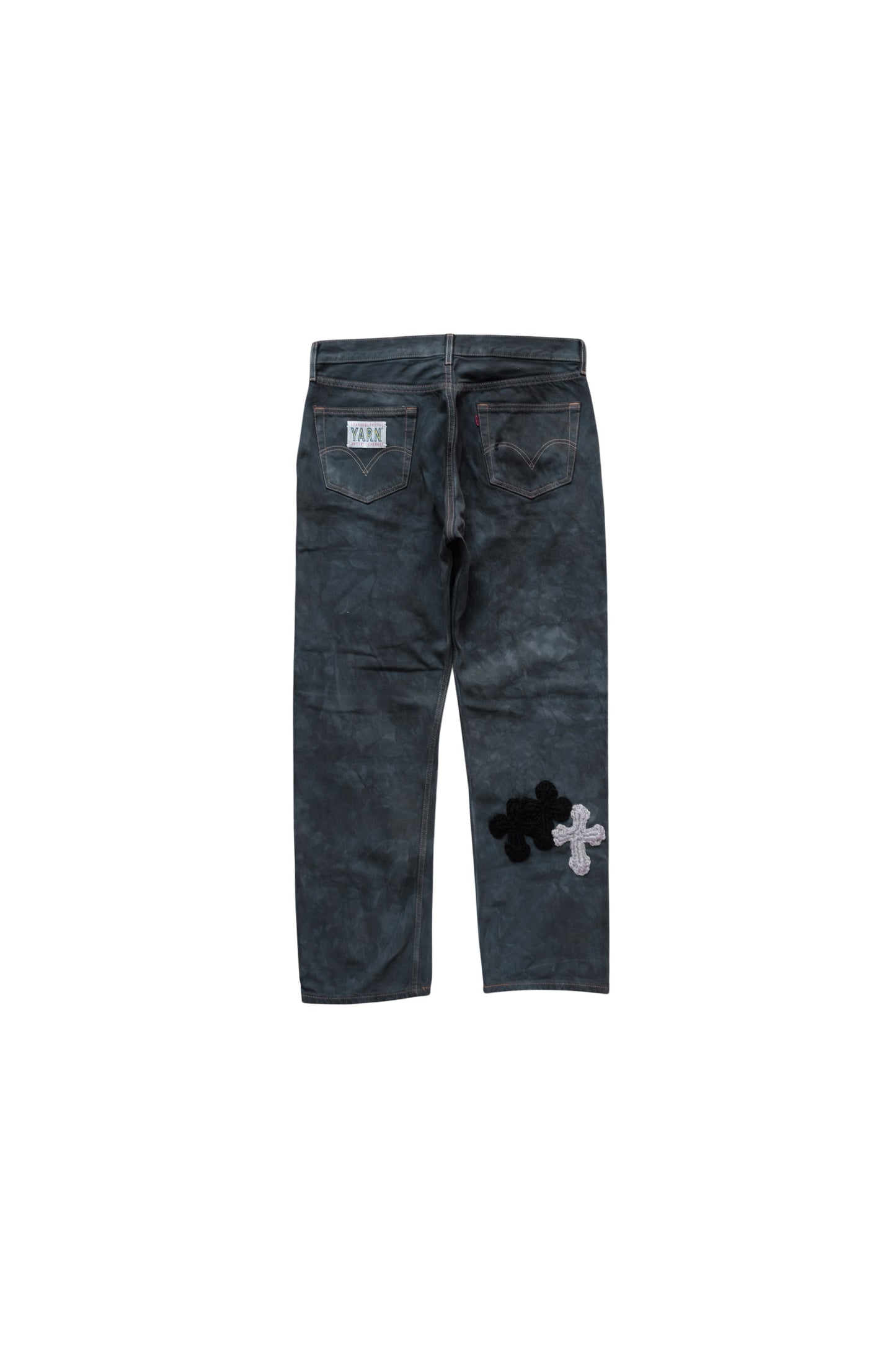 3D cross knit Denim