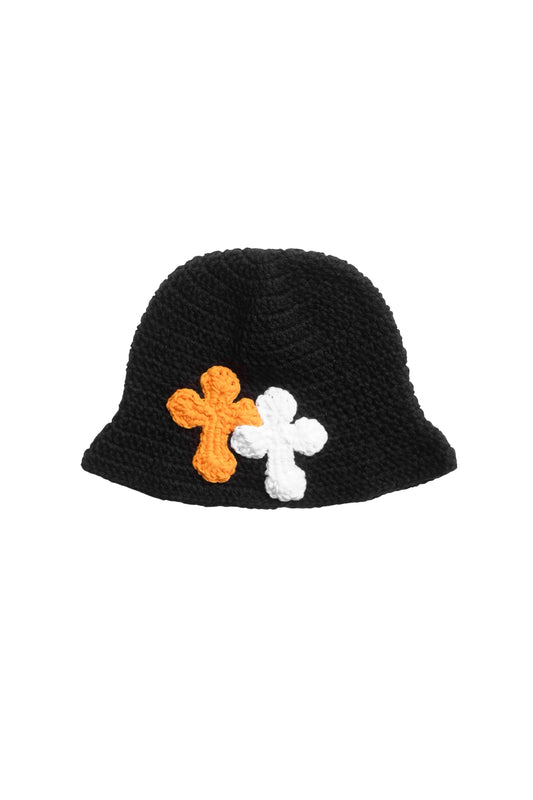 3D cross knit hat