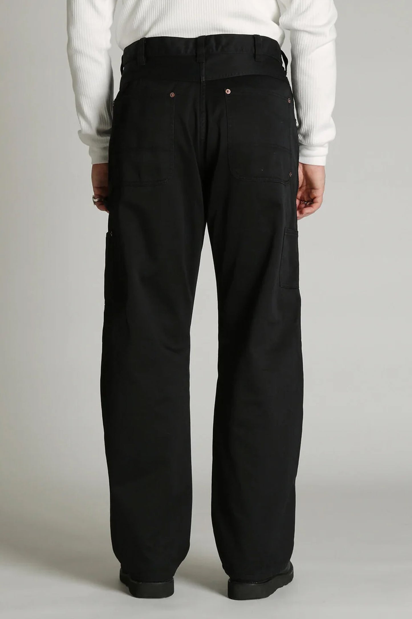 LEATHER COMB. DOUBLE KNEE PANTS