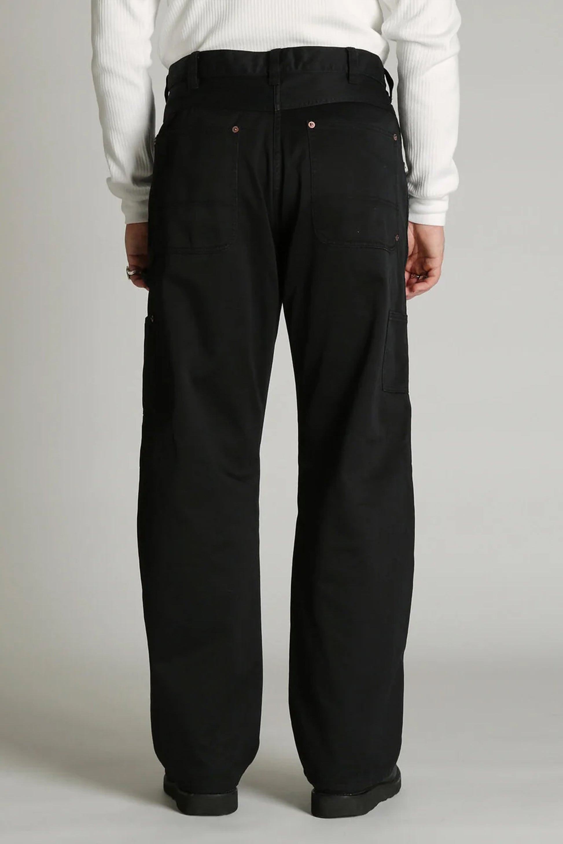 LEATHER COMB. DOUBLE KNEE PANTS