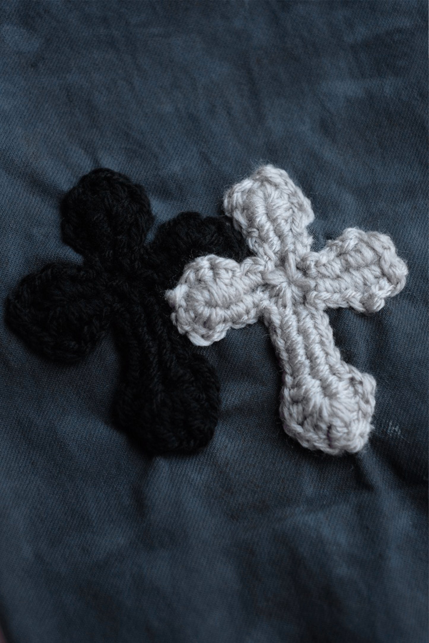 3D cross knit Denim