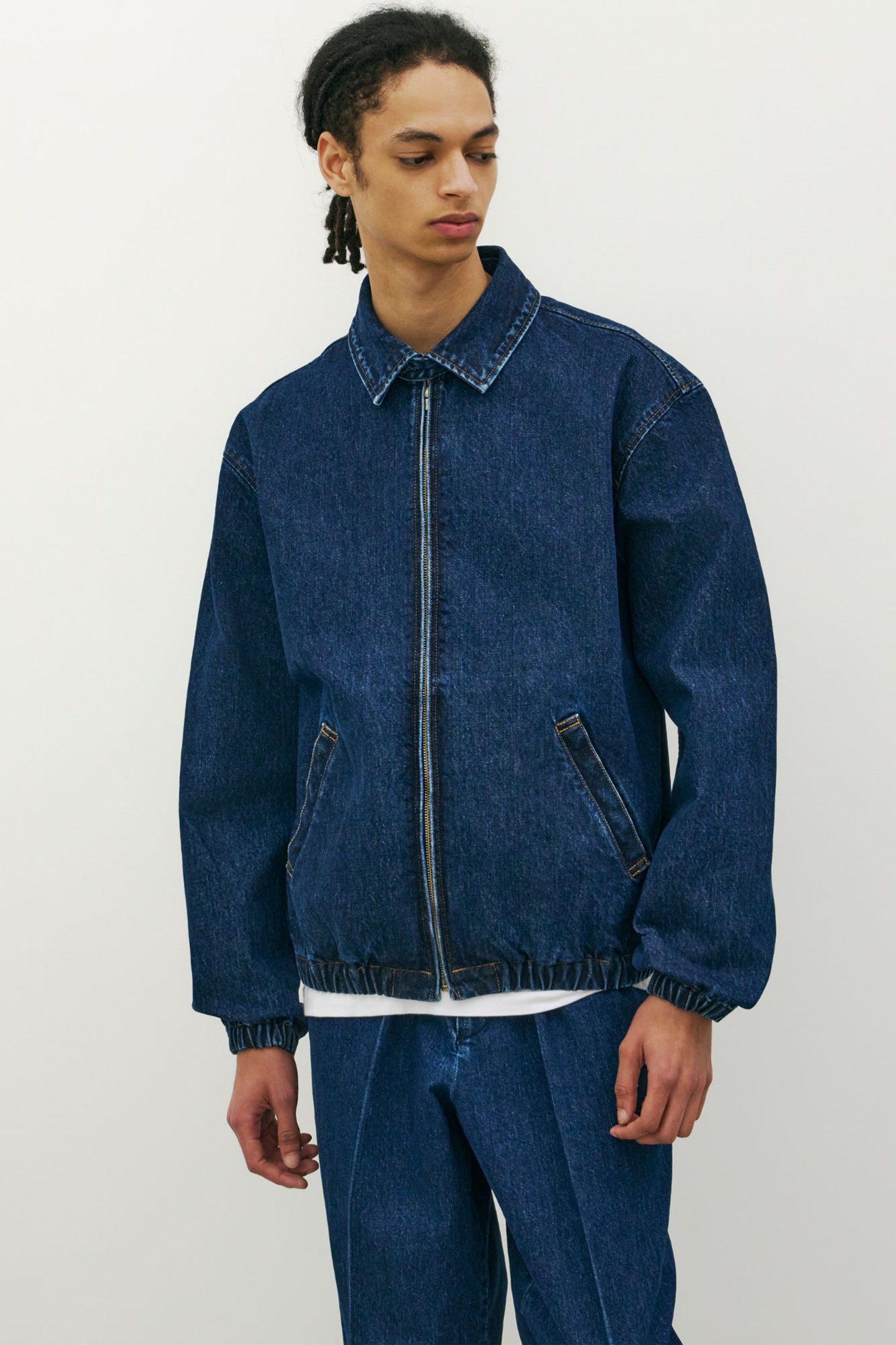 DENIM HARRINGTON JACKET
