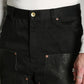 LEATHER COMB. DOUBLE KNEE PANTS