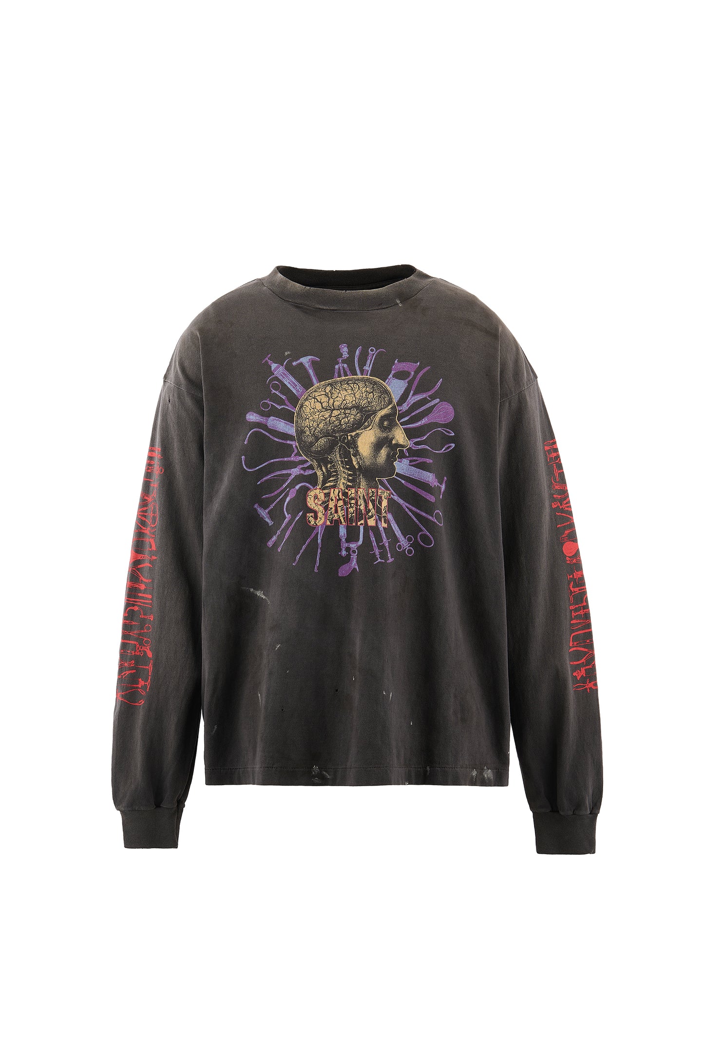 LS T-SHIRT/HEAD/BLACK