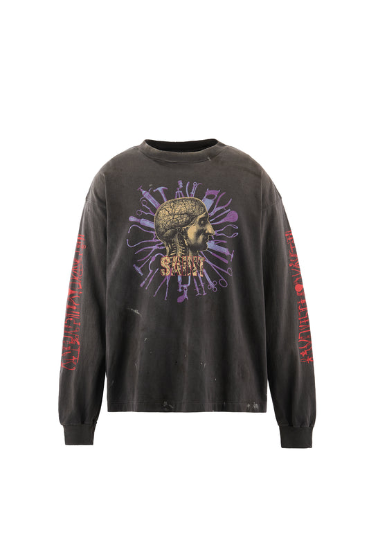 LS T-SHIRT/HEAD/BLACK