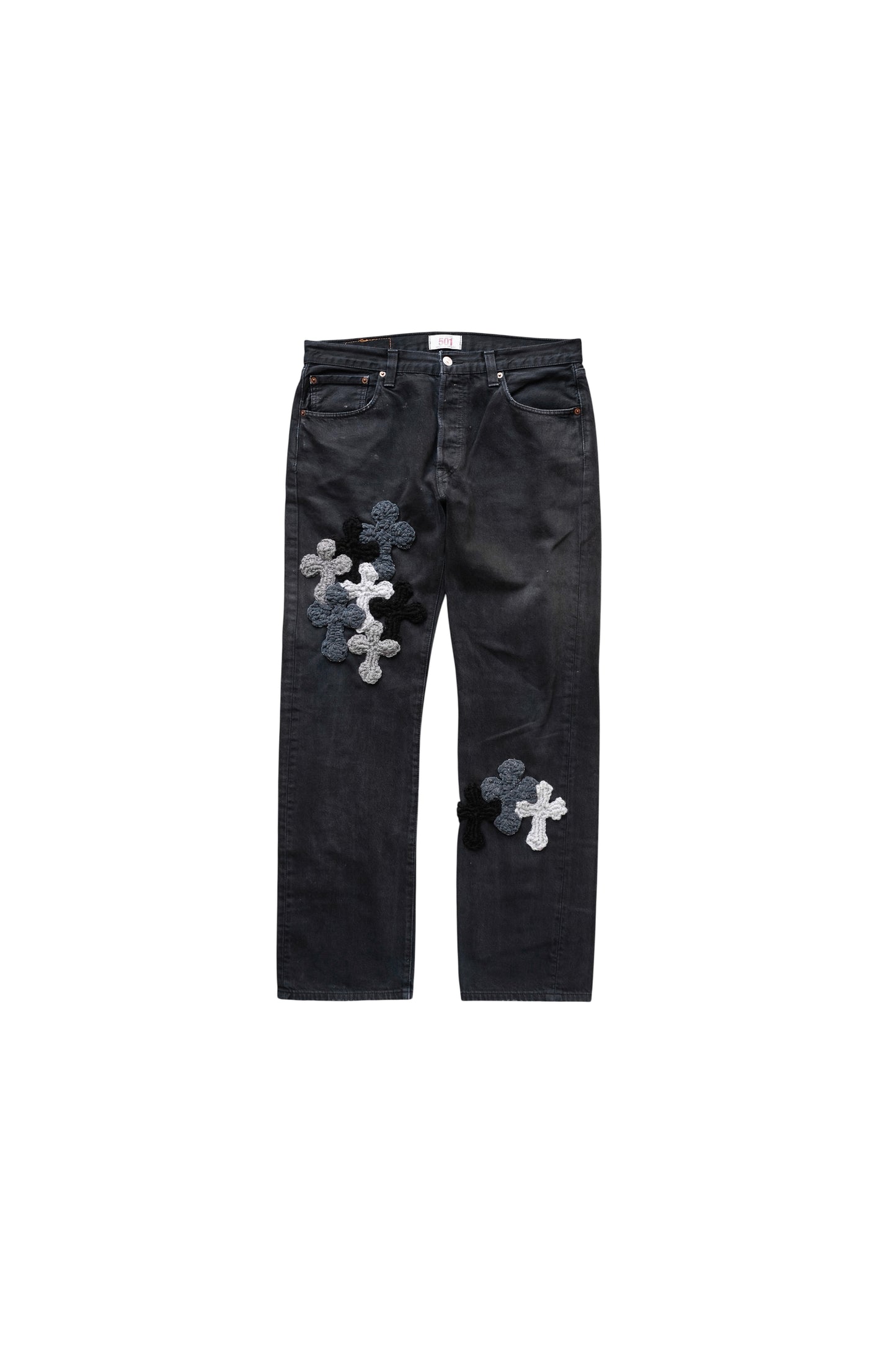 3D cross knit Denim
