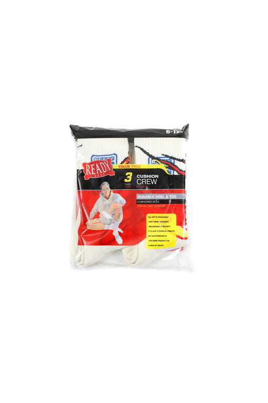 3P CREWSOCKS FIRE/WHT