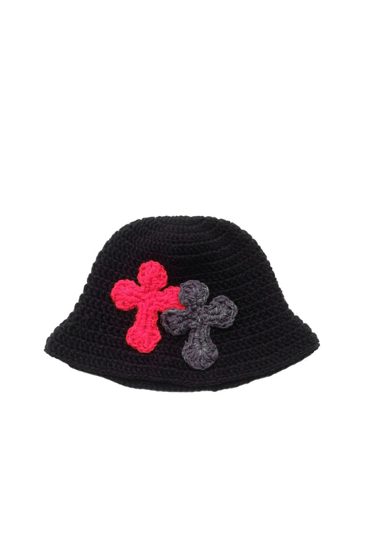 3D cross knit hat