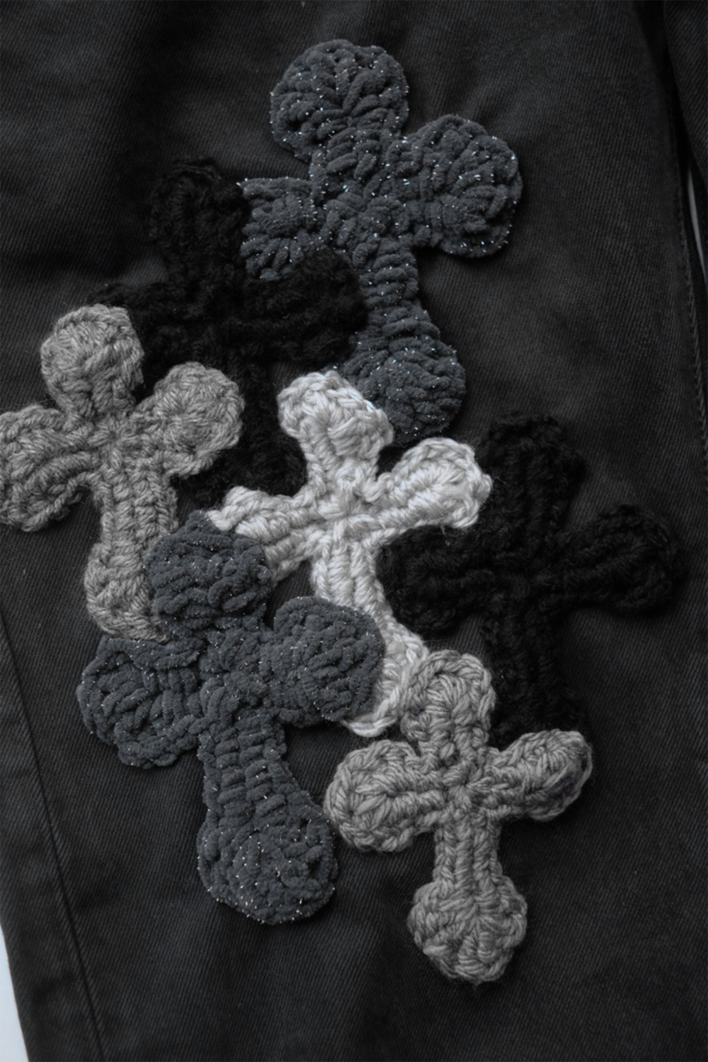 3D cross knit Denim