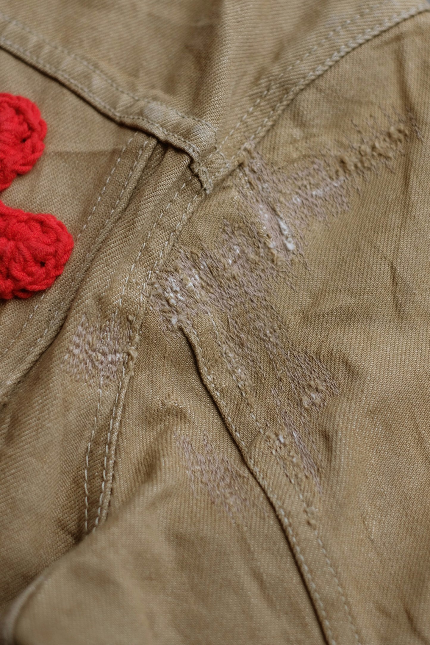 3D cross knit Denim Jacket