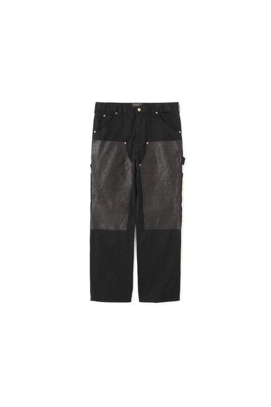 LEATHER COMB. DOUBLE KNEE PANTS