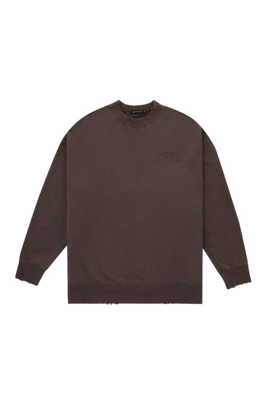 BIO WASHED BASIC LOGO CREWNECK