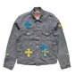3D cross knit Denim Jacket