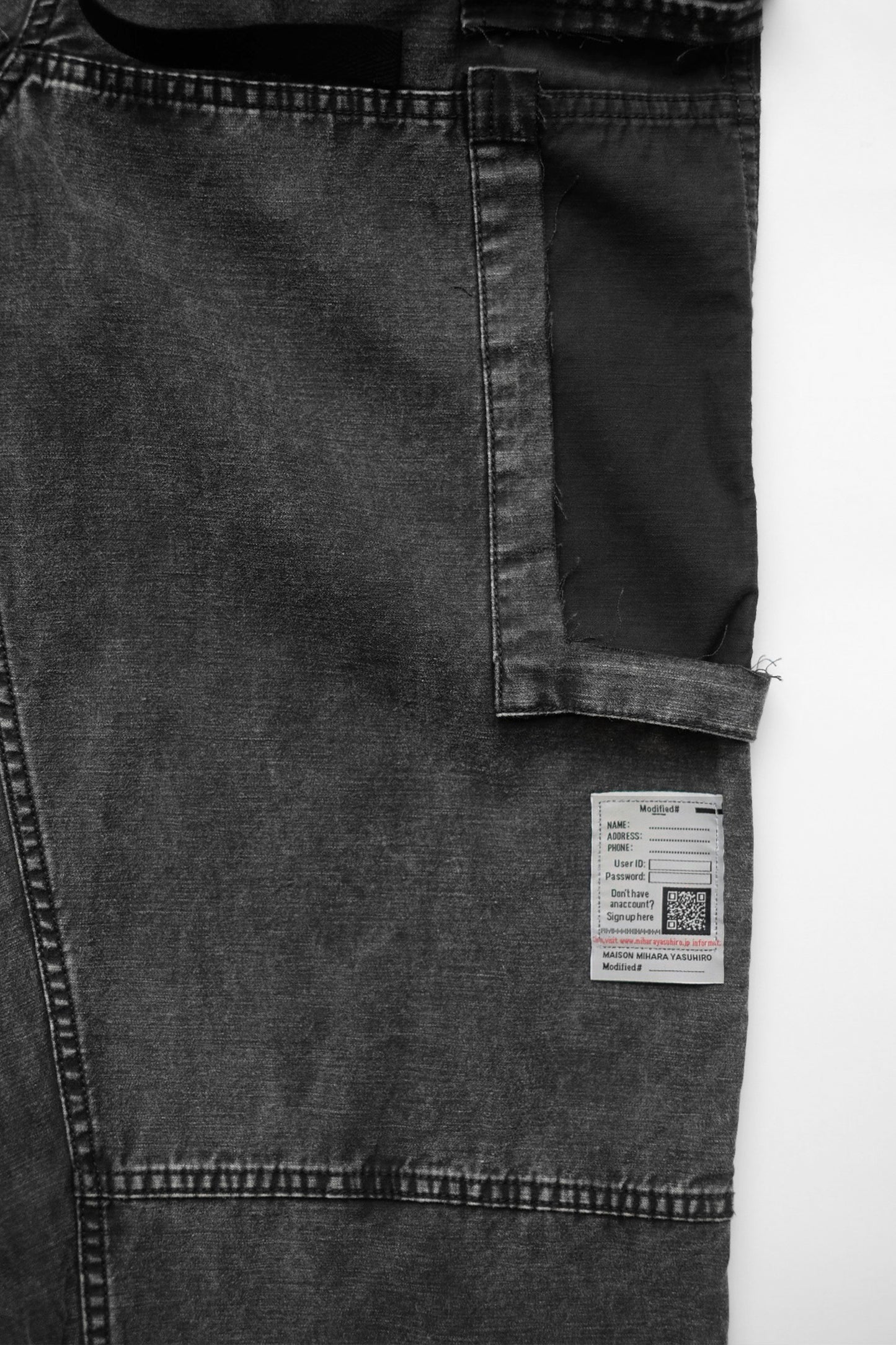 COTTON SATIN CARGO TROUSERS