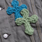 3D cross knit Denim Jacket
