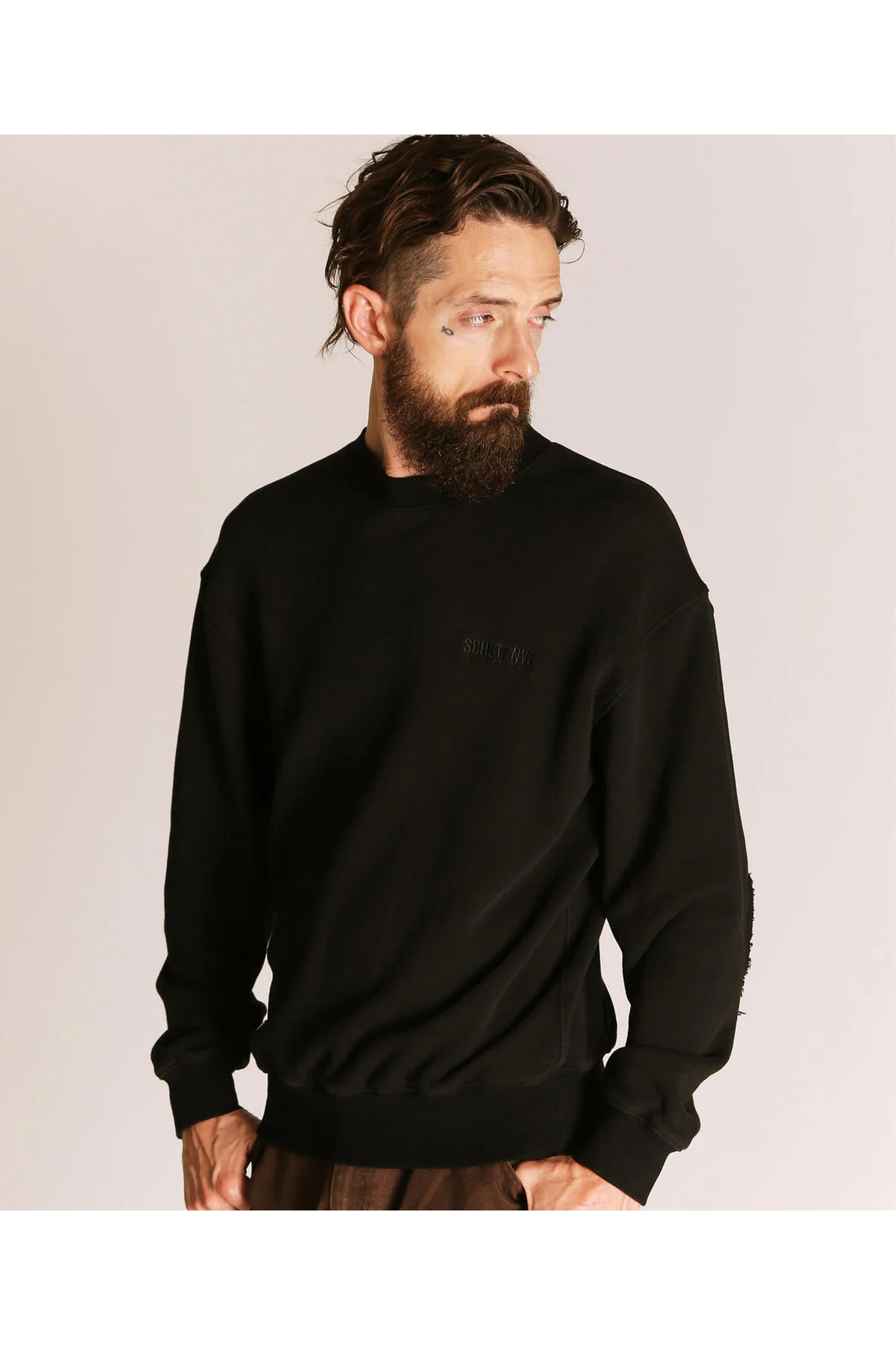 LEATHER ELBOW PATCH SWEAT