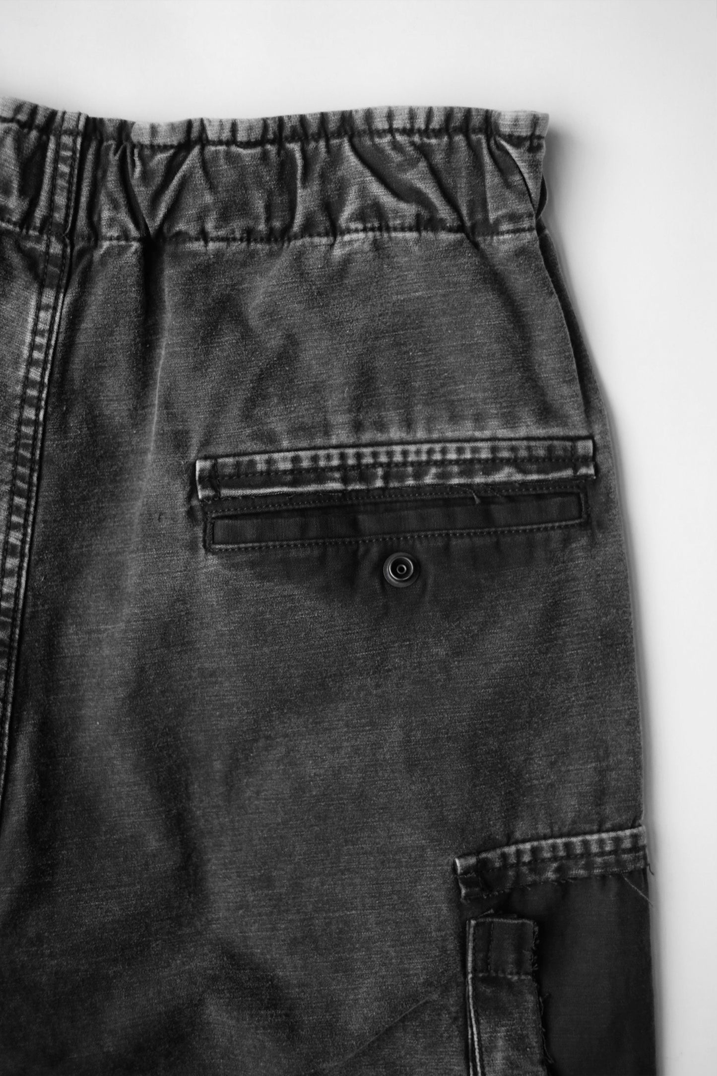 COTTON SATIN CARGO TROUSERS